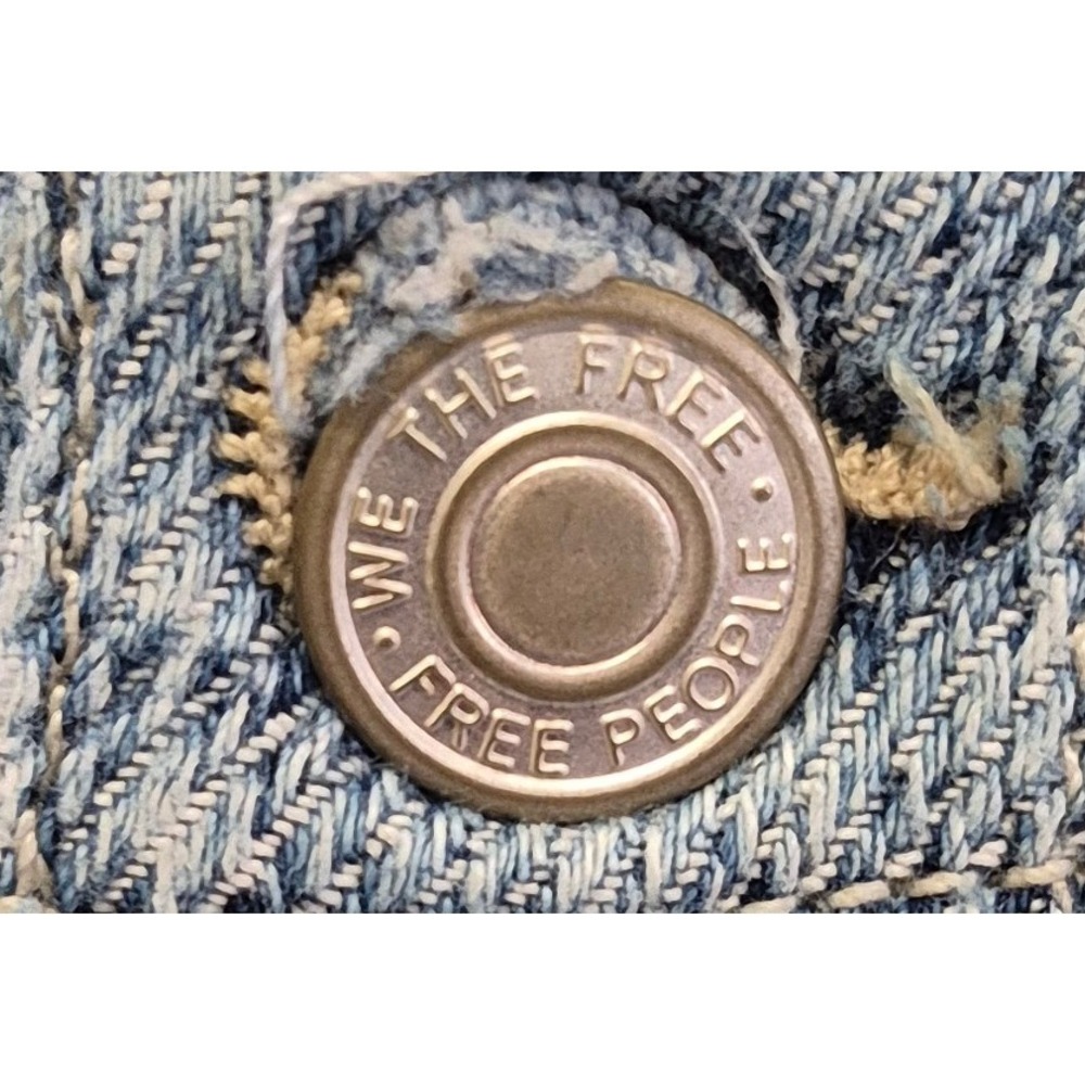 NWOT Free People We the Free Osaka Midrise Barrel Jeans 27 button fly light wash - Picture 9 of 16
